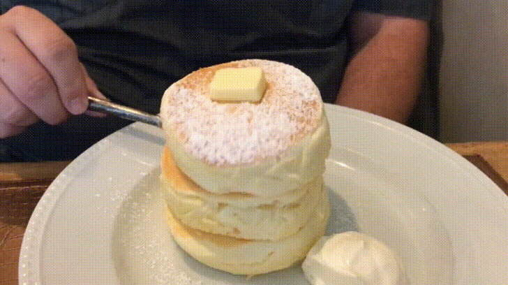 The Soufflé Stack — a tower of impossibly fluffy Japanese pancakes